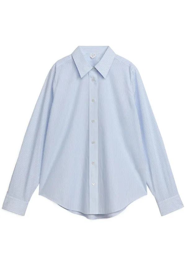 Striped Cotton Shirt - Blue