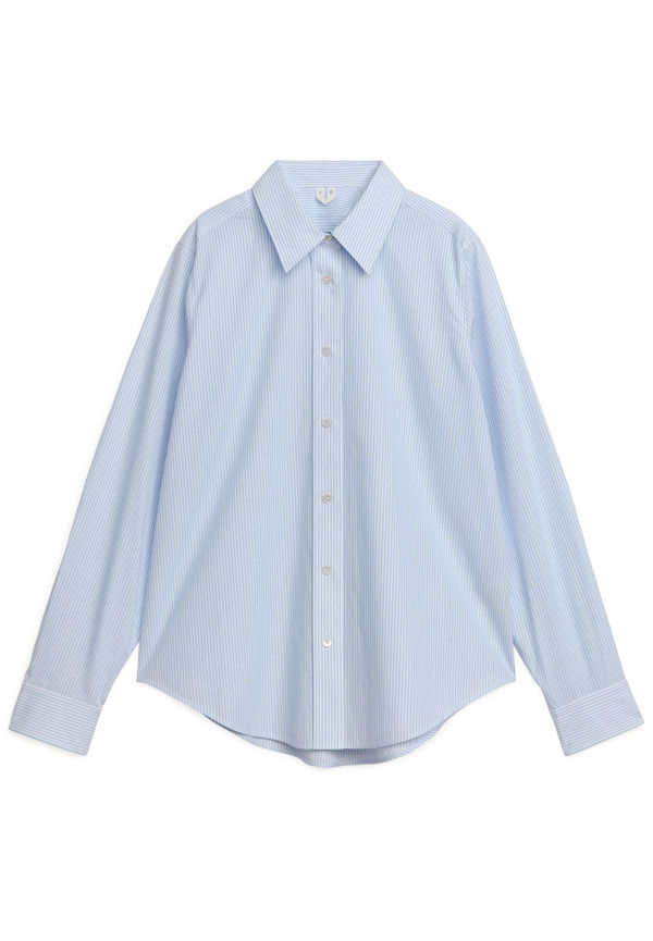 Striped Cotton Shirt - Blue