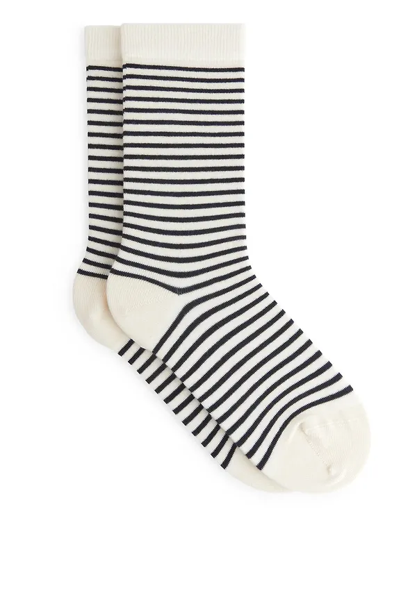 Striped Cotton Socks - Blue