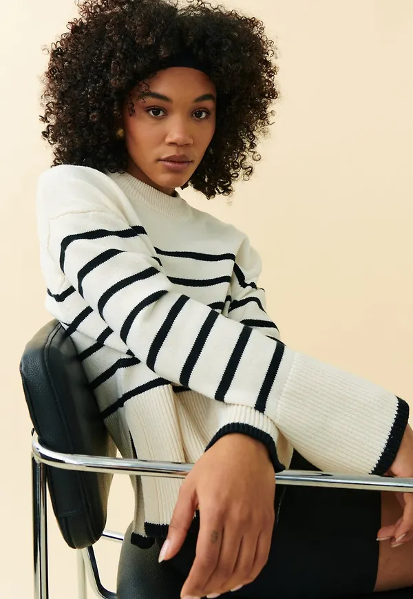 Striped knitted sweater