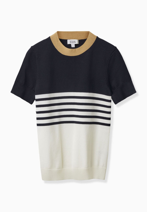 STRIPED KNITTED T-SHIRT