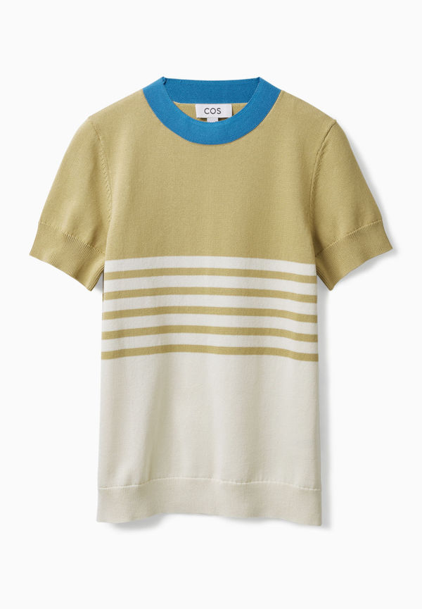 STRIPED KNITTED T-SHIRT