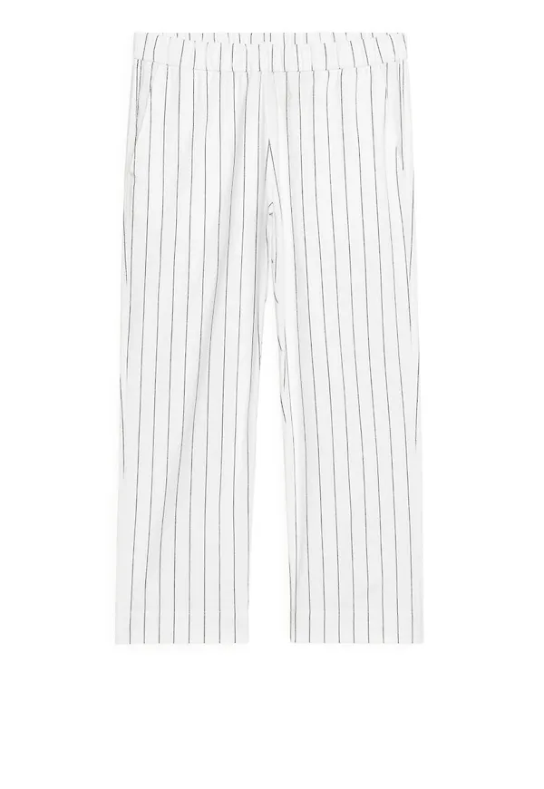 Striped Pyjama Trousers - White