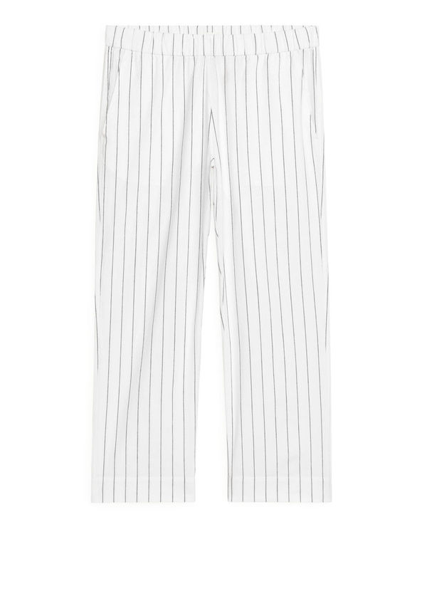 Striped Pyjama Trousers - White