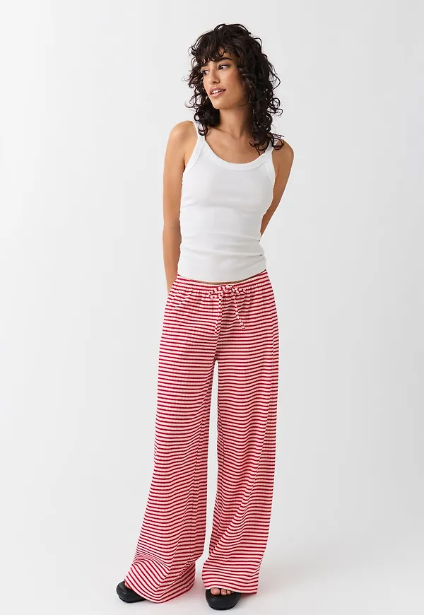Striped soft trousers