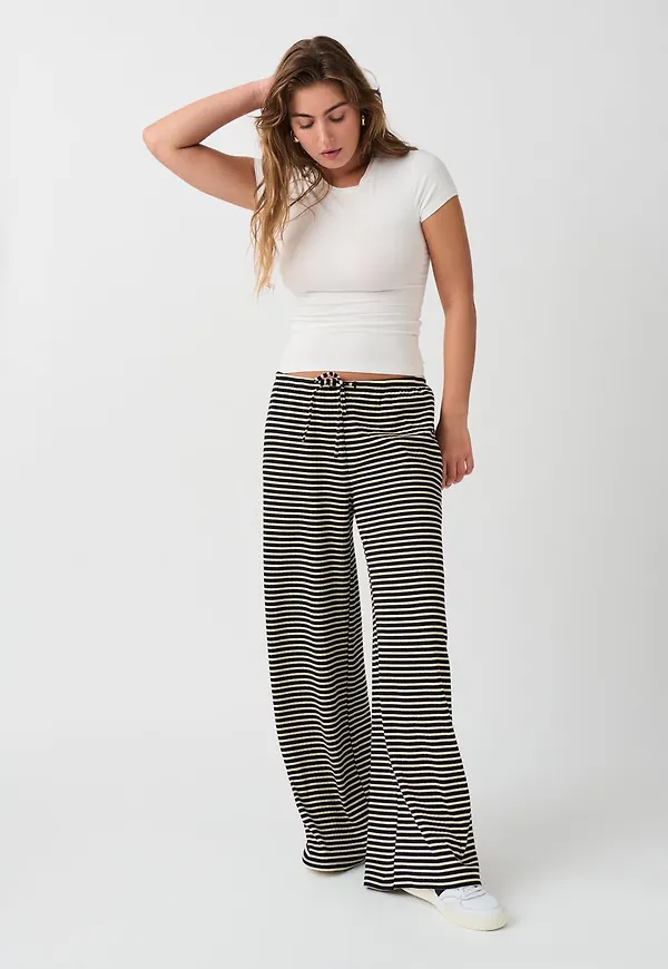 Striped soft trousers