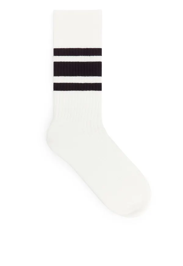 Striped Supima Cotton Socks - Blue