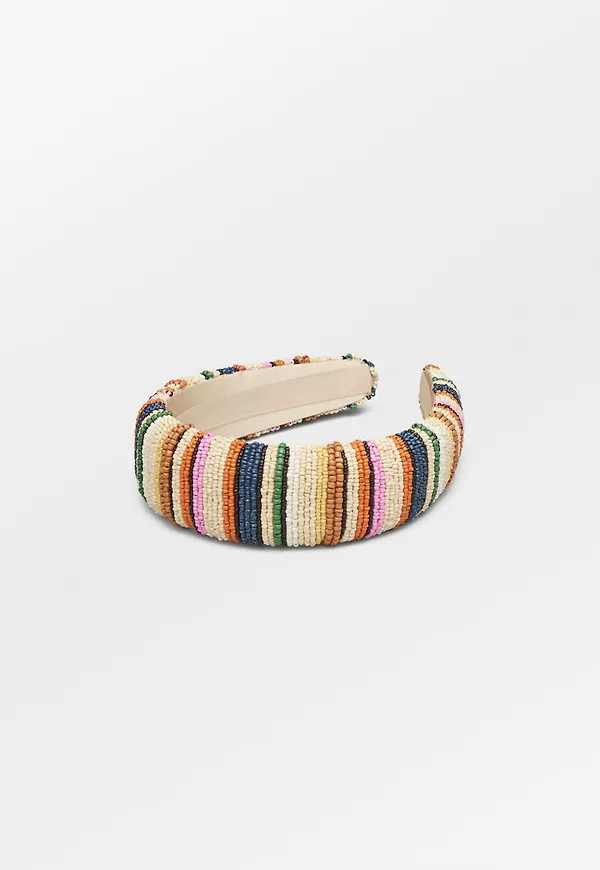 Stripes Wide Beaded Hairbrace