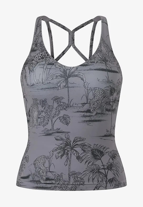 Stronger - Träningslinne Signature Strappy Tank - Grå
