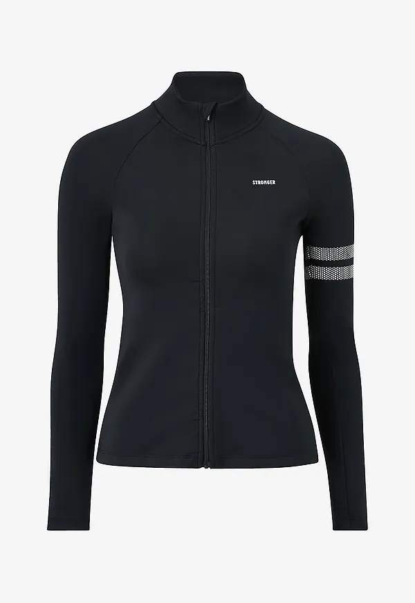 Stronger - Träningströja Signature Zip Jacket - Svart