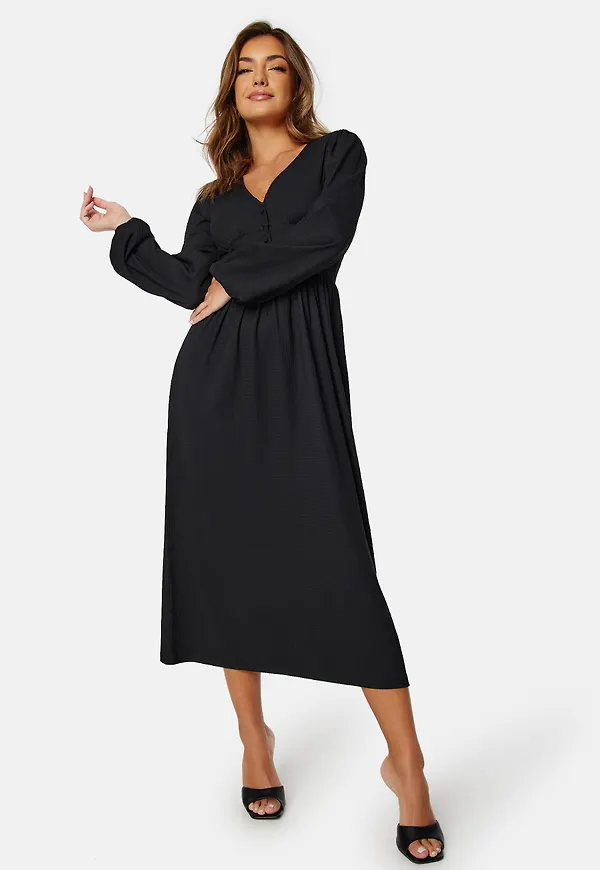 Structure Button Midi Dress