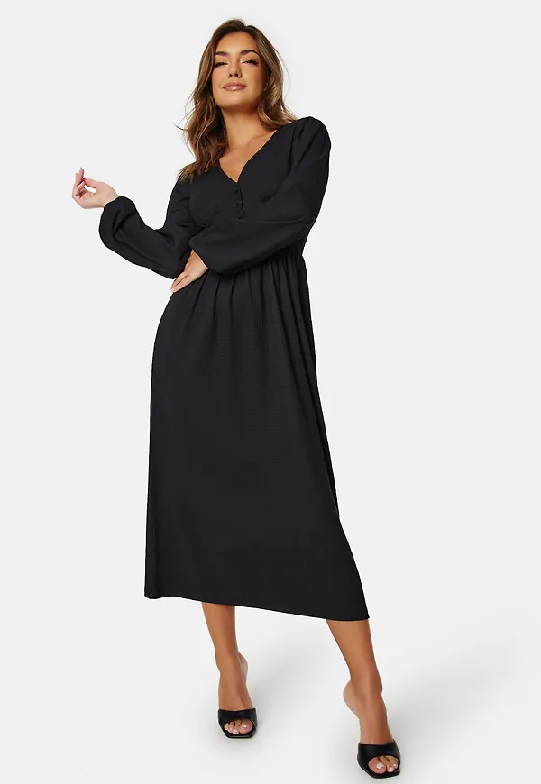 Structure Button Midi Dress