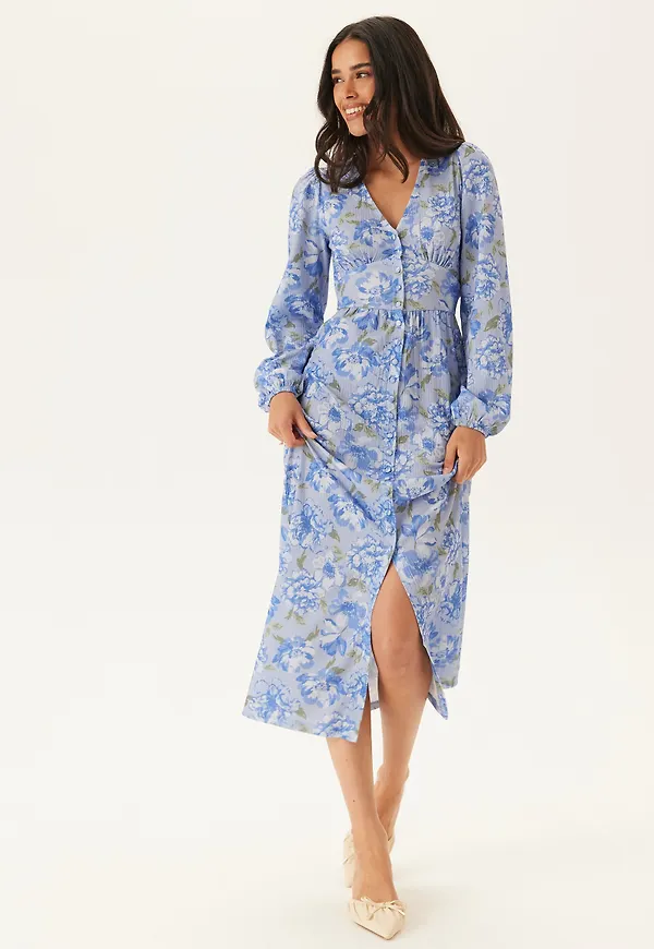 Structure Button Midi Dress