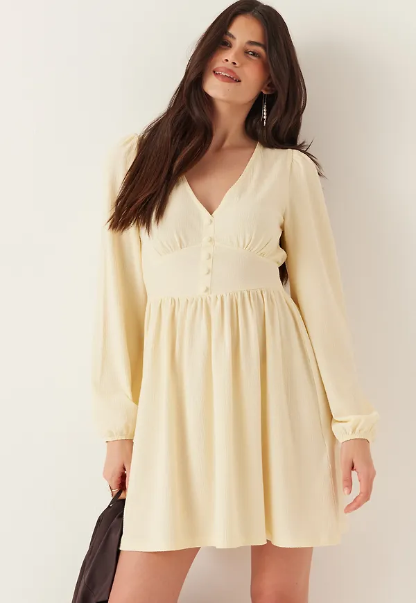 Structure Button Mini Dress