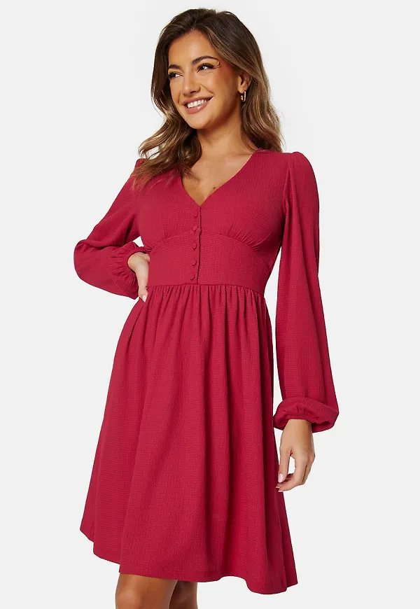 Structure Button Short Dress