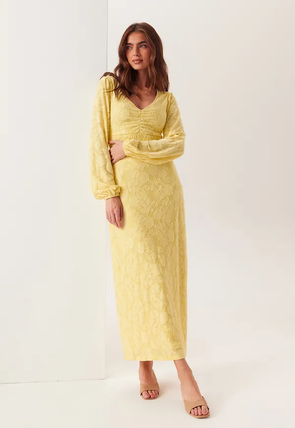 Structure Floral Smock Maxi Dress
