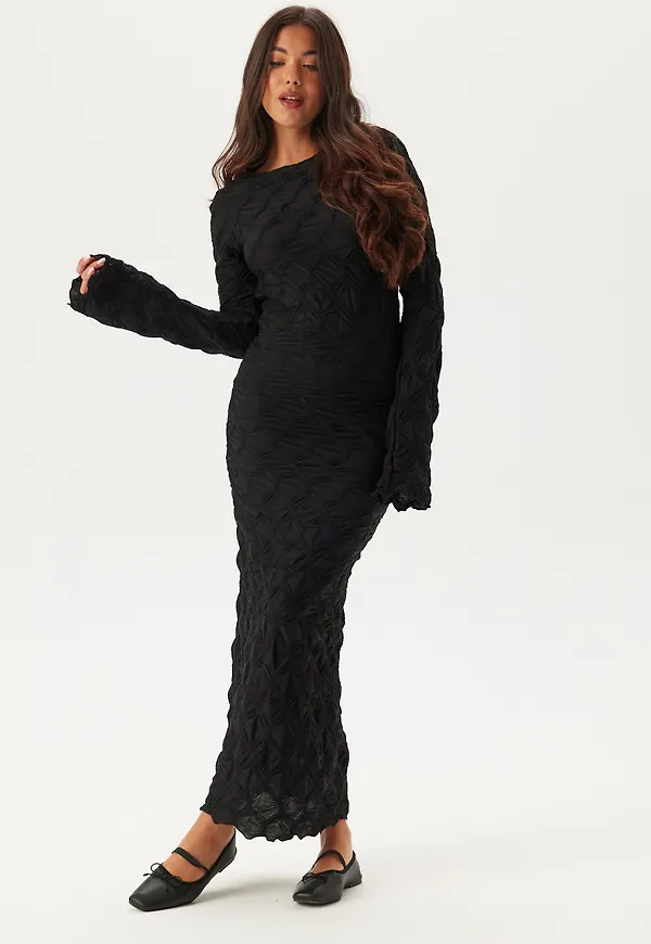 Structure Long Sleeve Midi Dress