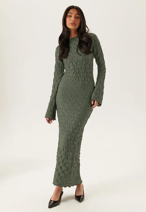 Structure Long Sleeve Midi Dress