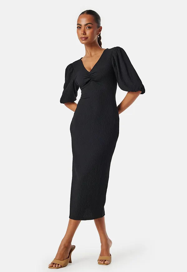 Structure Puff Sleeve Dress