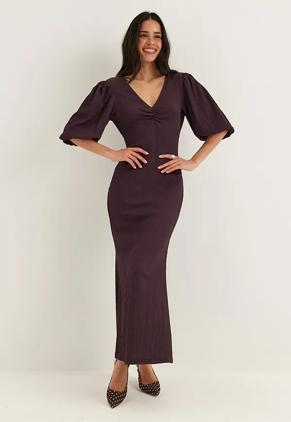 Structure Puff Sleeve Dress