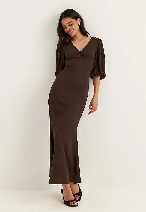 Structure Puff Sleeve Dress