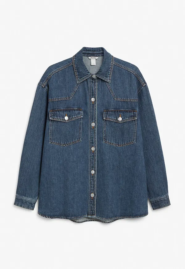 Structured denim shirt - Blue