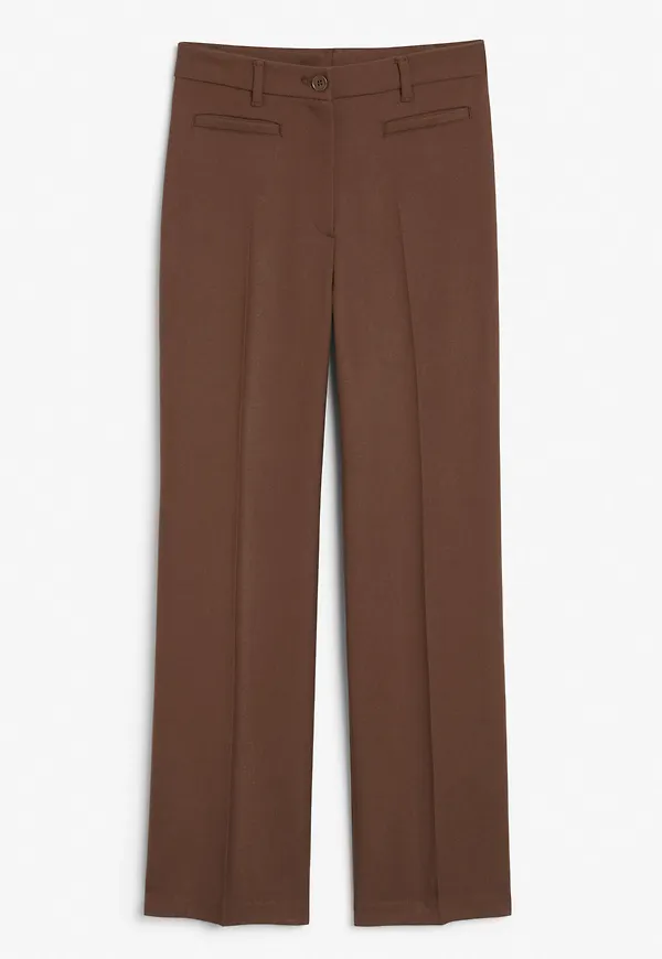 Structured high waist trousers - Beige