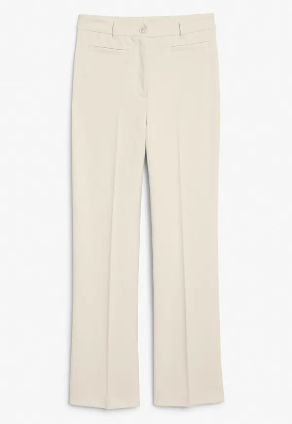 Structured high waist trousers - Beige