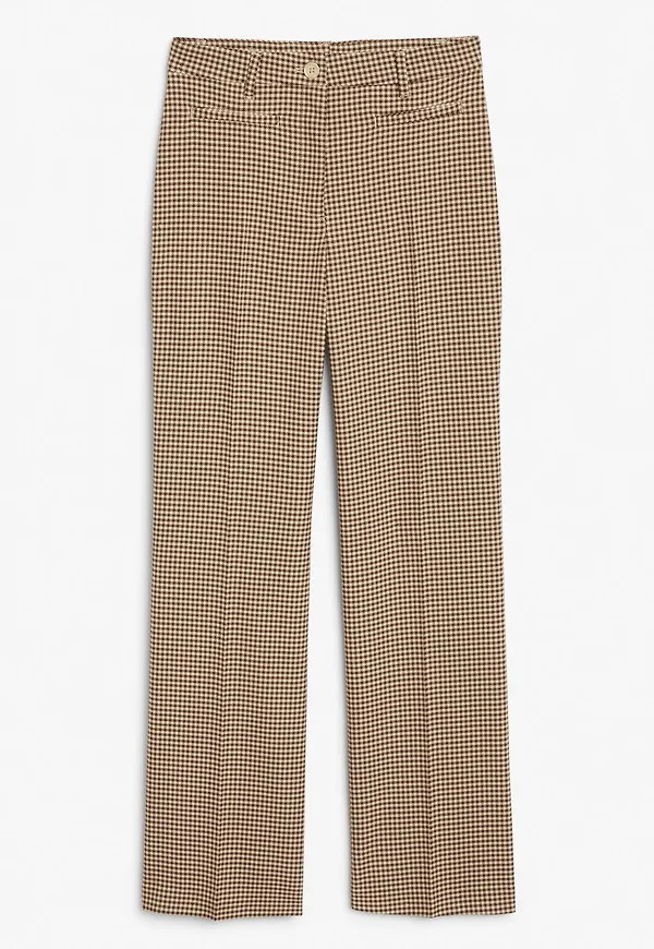 Structured high waist trousers - Brown