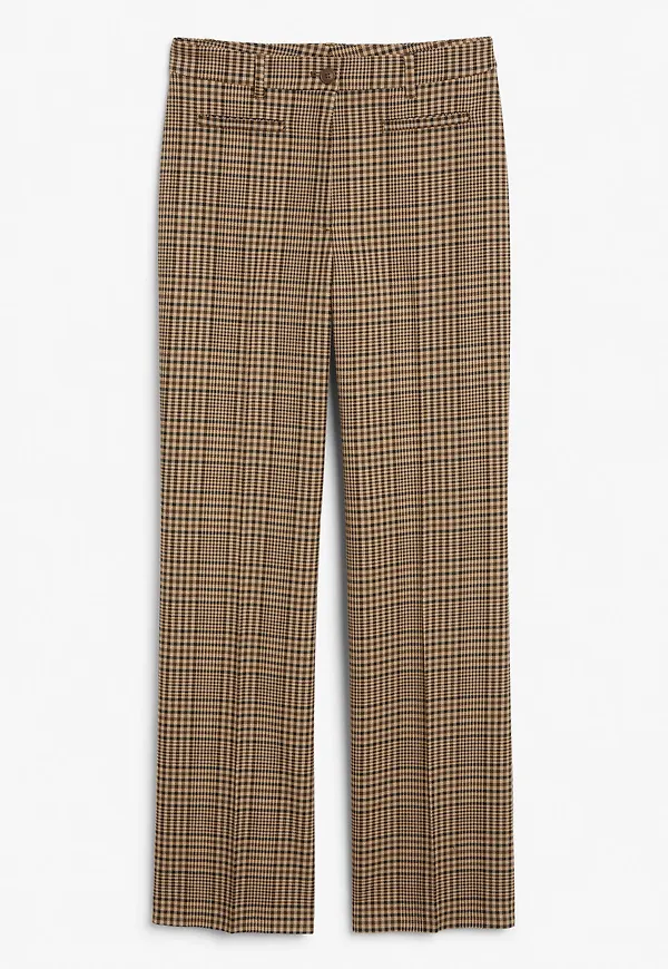 Structured high waist trousers - Brown