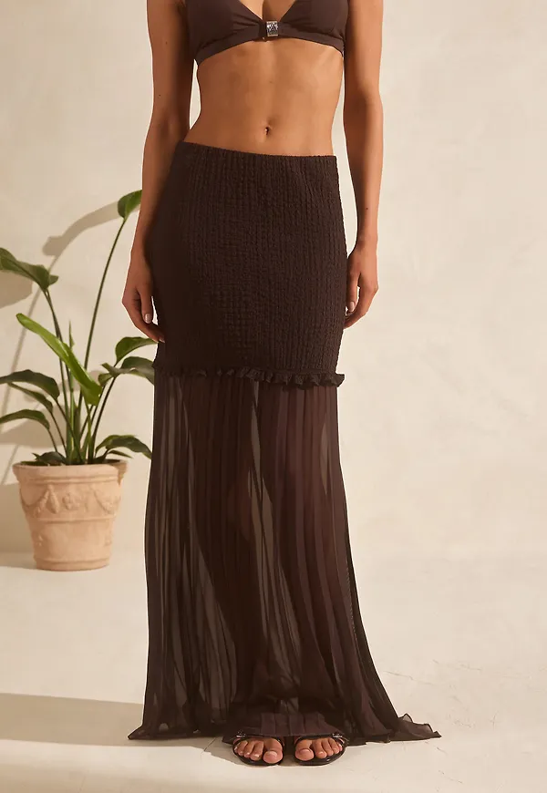 Strucure Combined Maxi Skirt