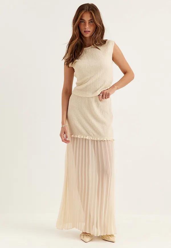 Strucure Combined Maxi Skirt
