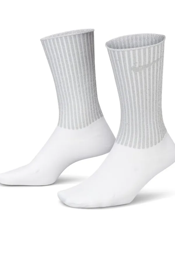 Strumpor Nike One Metallic Crew - Vit
