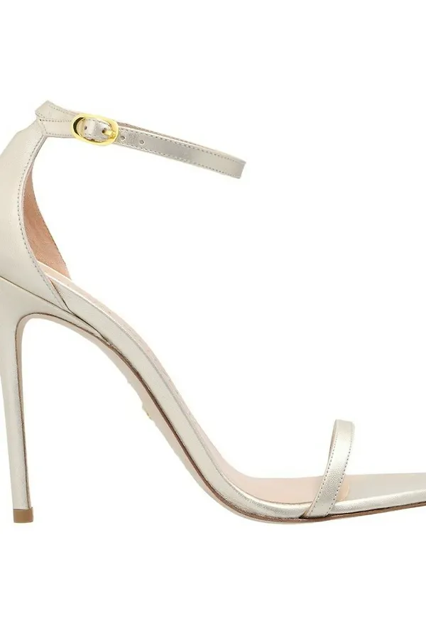 Stuart Weitzman 'Nudistcurve' heeled sandals Vit, Dam