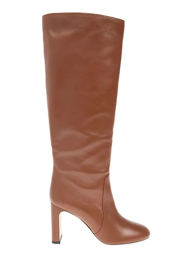 Stuart Weitzman läderstövlar 90 mm - Brun