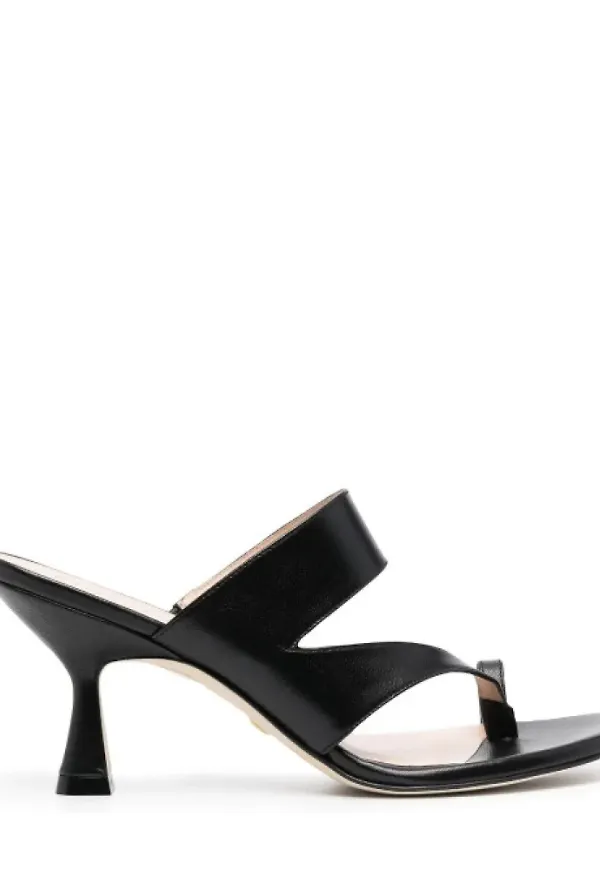 Stuart Weitzman Lyla lädersandaler Svart, Dam
