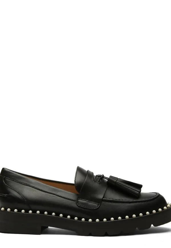 Stuart Weitzman Mila hiss loafers Svart, Dam