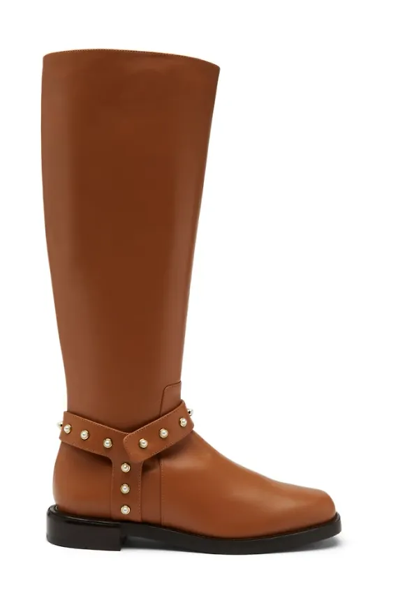 Stuart Weitzman Pearl Moto -stövlar Brun, Dam