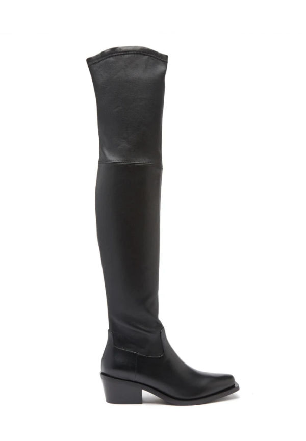 Stuart Weitzman Över knäskor Svart, Dam