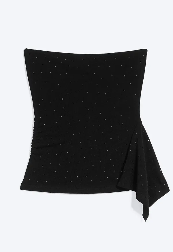 Studded Frill Tube Top