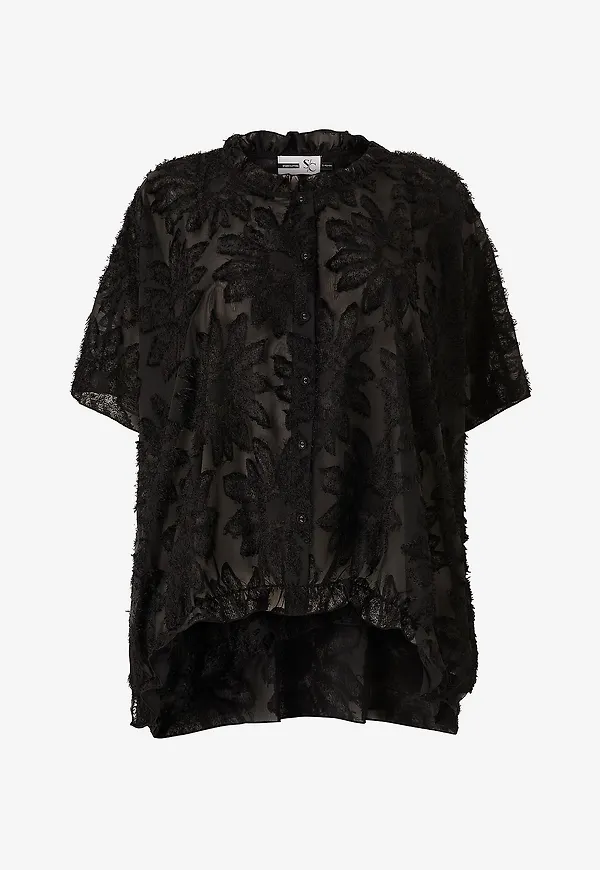 Studio - Blus Sibina Chiffon Party Blouse - Svart