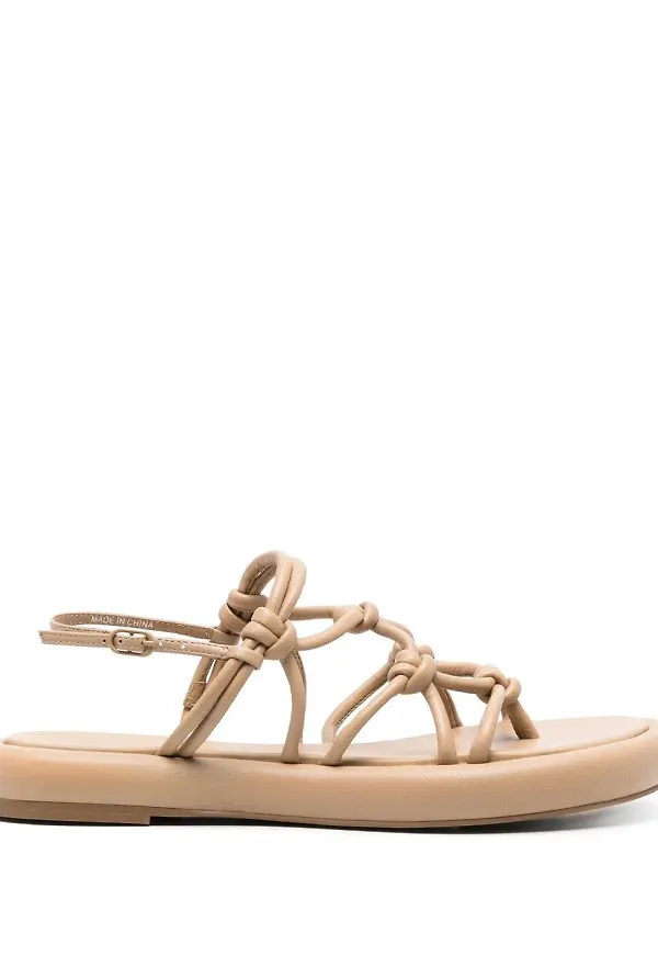 Studio Amelia lädersandaler med remmar - Neutral