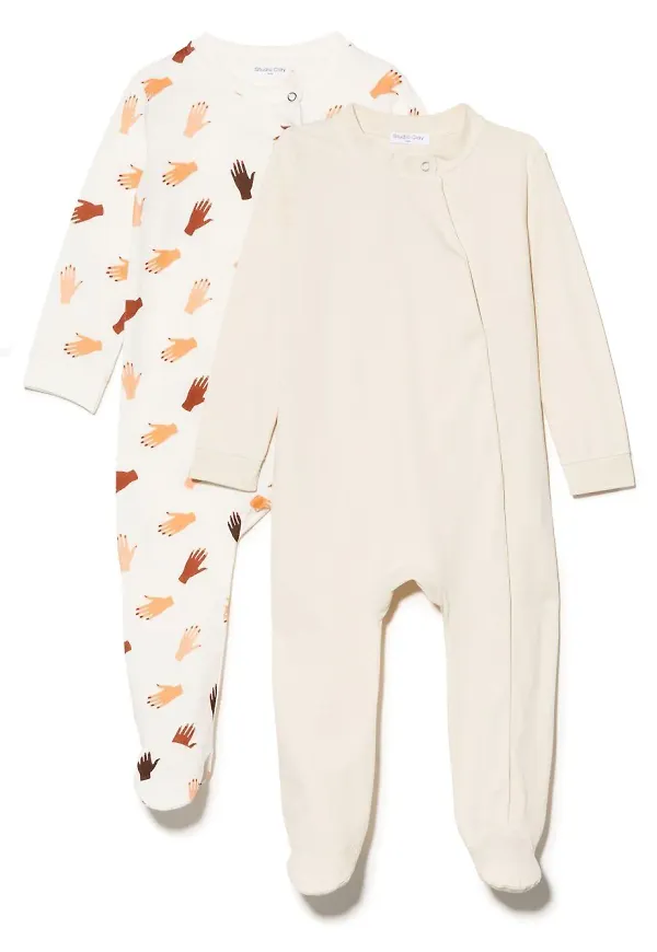 Studio Clay långärmad pyjamas (2-pack) - Vit