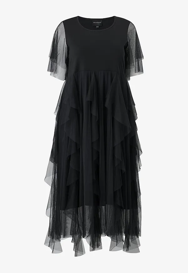 Studio - Maxiklänning Sbenedikte Mesh Dress - Svart