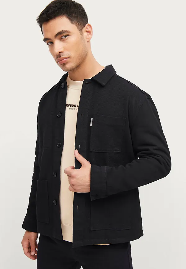 Studio Total - Overshirt Icon Heavy Twill Overshirt - Svart - XL