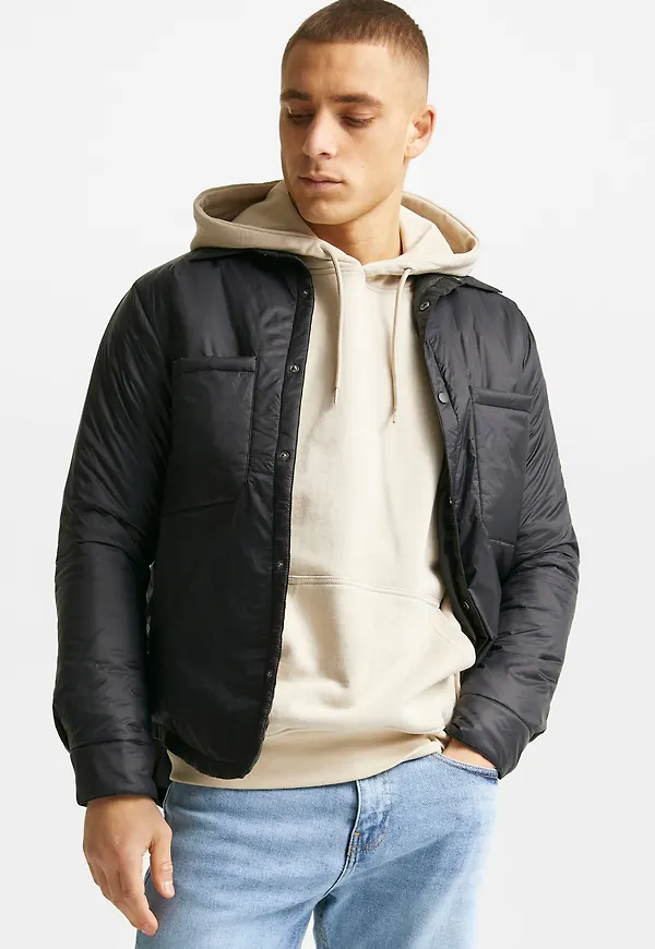 Studio Total - Overshirt Recycled Padded Overshirt - Svart - XL
