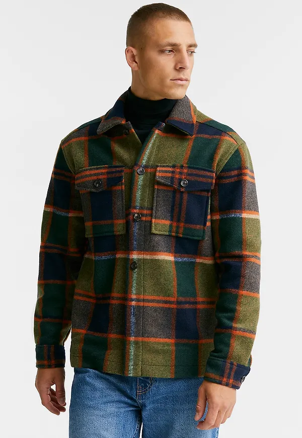Studio Total - Outdoor Check Overshirt - Brun