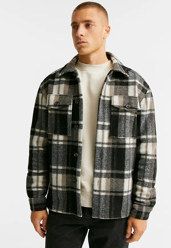 Studio Total - Outdoor Check Overshirt - Svart