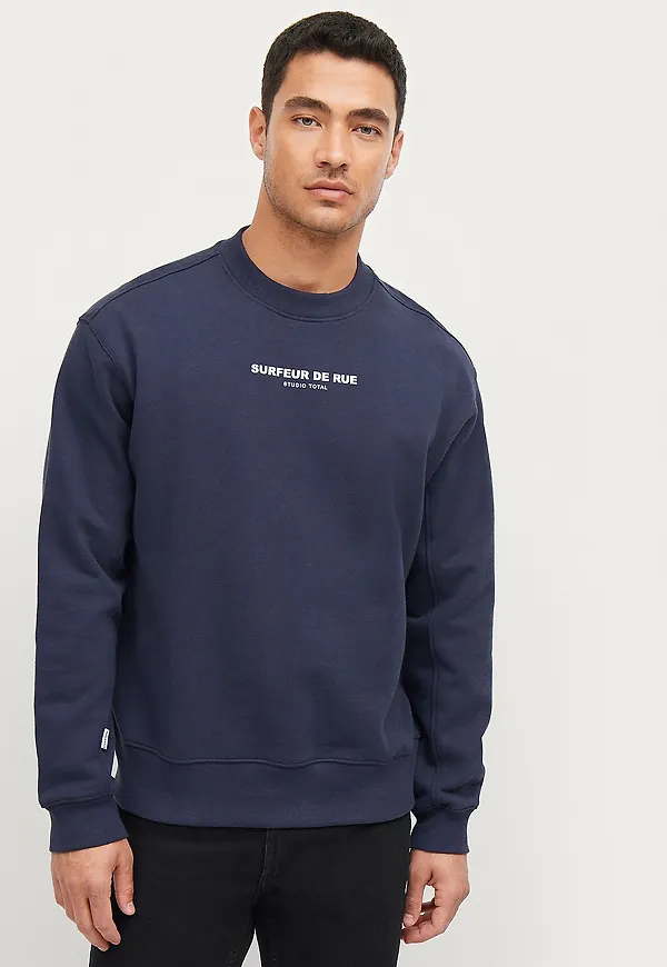 Studio Total - Sweatshirt Surfuer Print Crew - Blå