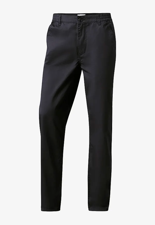 Studio Total - Tapered Fine Twill Trousers - Svart